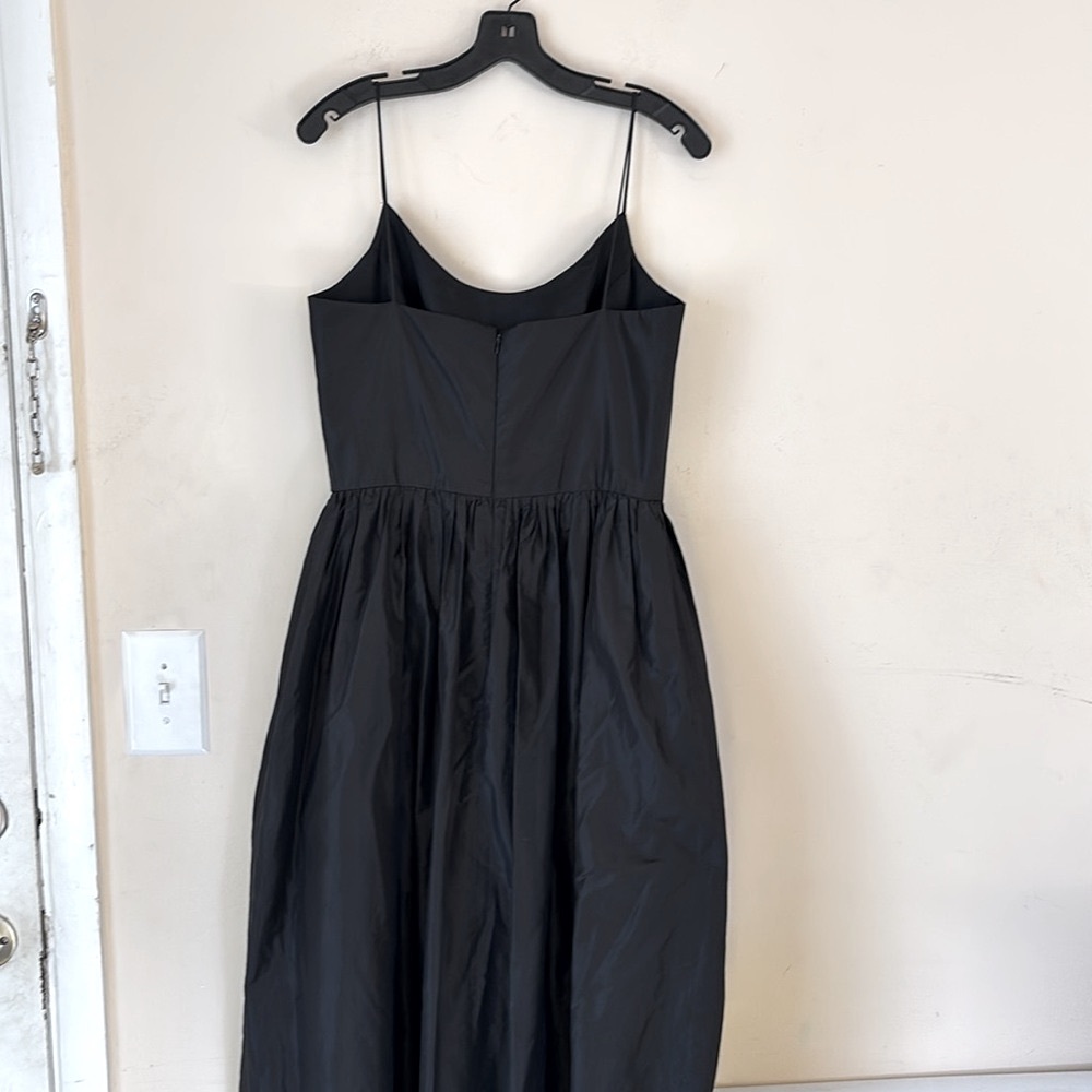 Karen Lorrance Silk Cocktail Black Spaghetti Evening Maxi Dress Size 12 - Picture 6 of 16